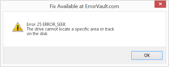 ERROR_SEEK 수정(오류 오류 25)