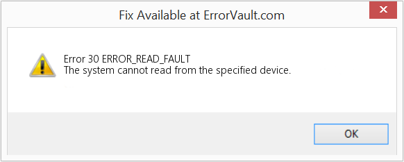 ERROR_READ_FAULT 수정(오류 오류 30)