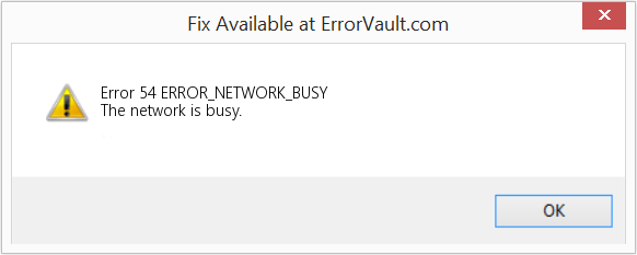 ERROR_NETWORK_BUSY 수정(오류 오류 54)