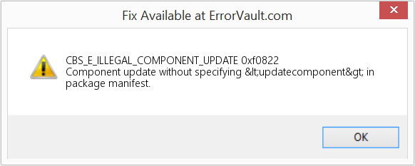 0xf0822 수정(오류 CBS_E_ILLEGAL_COMPONENT_UPDATE)