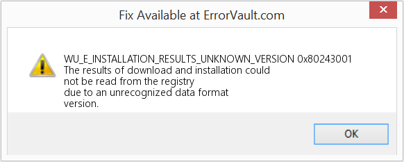0x80243001 수정(오류 WU_E_INSTALLATION_RESULTS_UNKNOWN_VERSION)