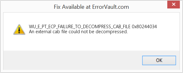 0x80244034 수정(오류 WU_E_PT_ECP_FAILURE_TO_DECOMPRESS_CAB_FILE)