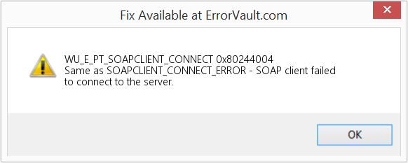 0x80244004 수정(오류 WU_E_PT_SOAPCLIENT_CONNECT)