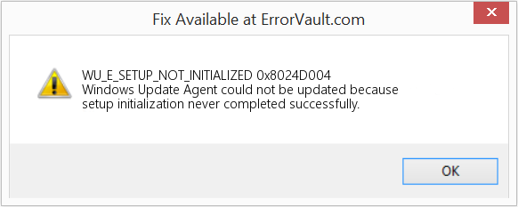 0x8024D004 수정(오류 WU_E_SETUP_NOT_INITIALIZED)