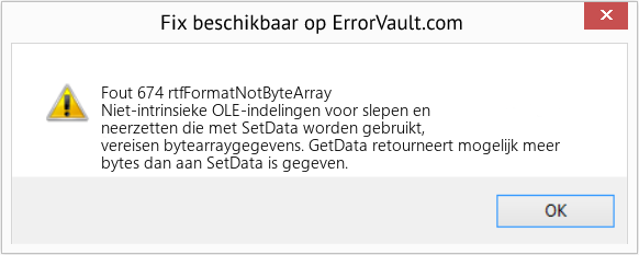 Fix rtfFormatNotByteArray (Fout Fout 674)