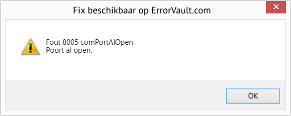 Fix comPortAlOpen (Fout Fout 8005)