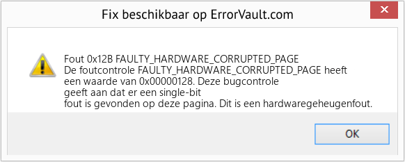 Fix FAULTY_HARDWARE_CORRUPTED_PAGE (Fout Fout 0x12B)