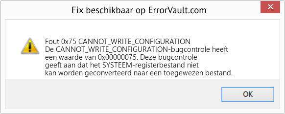 Fix CANNOT_WRITE_CONFIGURATION (Fout Fout 0x75)