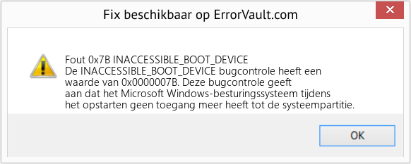 Fix INACCESSIBLE_BOOT_DEVICE (Fout Fout 0x7B)