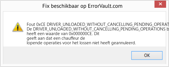 Fix DRIVER_UNLOADED_WITHOUT_CANCELLING_PENDING_OPERATIONS (Fout Fout 0xCE)