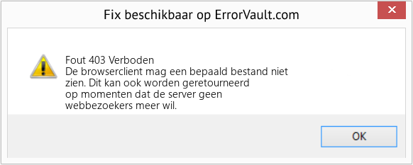 Fix Verboden (Fout Fout 403)
