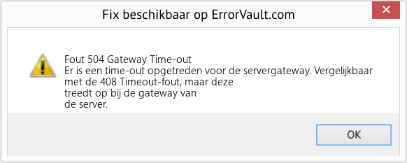 Fix Gateway Time-out (Fout Fout 504)