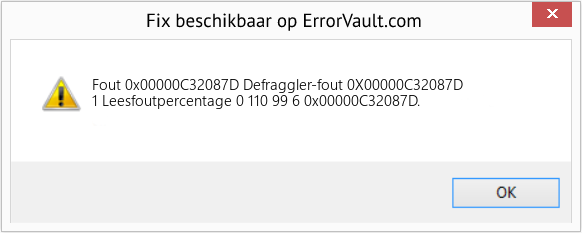 Fix Defraggler-fout 0X00000C32087D (Fout Fout 0x00000C32087D)