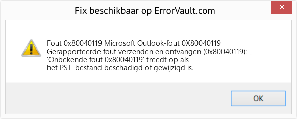 Fix Microsoft Outlook-fout 0X80040119 (Fout Fout 0x80040119)