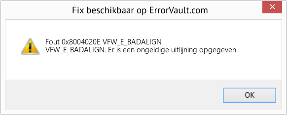 Fix VFW_E_BADALIGN (Fout Fout 0x8004020E)