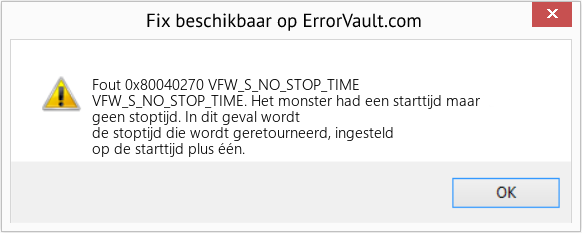 Fix VFW_S_NO_STOP_TIME (Fout Fout 0x80040270)