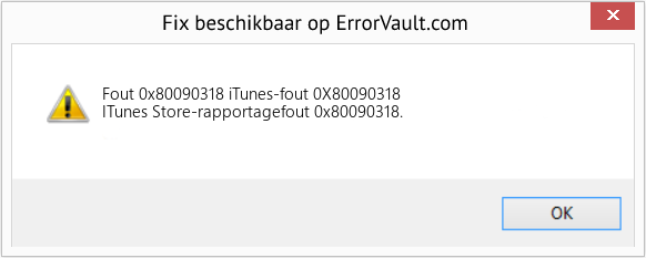 Fix iTunes-fout 0X80090318 (Fout Fout 0x80090318)