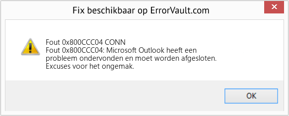 Fix CONN (Fout Fout 0x800CCC04)