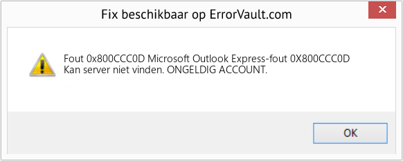 Fix Microsoft Outlook Express-fout 0X800CCC0D (Fout Fout 0x800CCC0D)