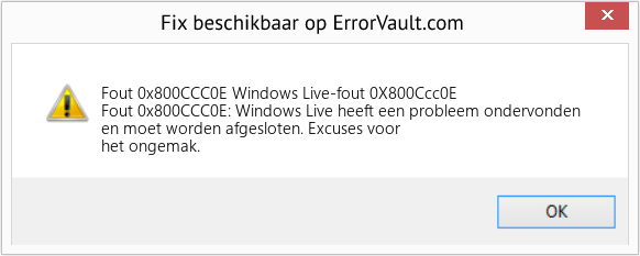 Download Fout <?php echo $nummer; ?> (Windows Live-fout 0X800Ccc0E) Reparatie Tool Fix Windows Live-fout 0X800Ccc0E (Fout Fout 0x800CCC0E)