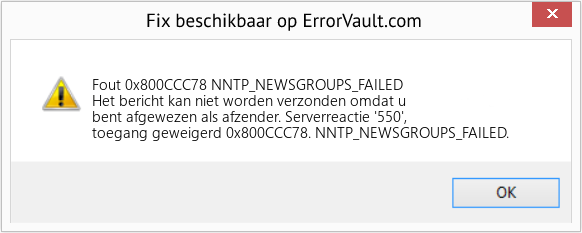 Fix NNTP_NEWSGROUPS_FAILED (Fout Fout 0x800CCC78)
