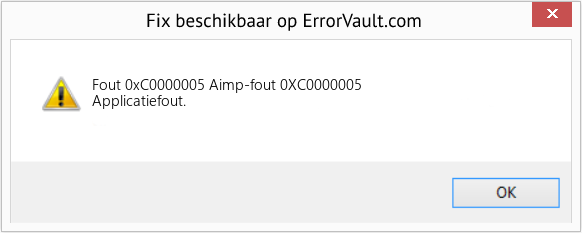 Fix Aimp-fout 0XC0000005 (Fout Fout 0xC0000005)