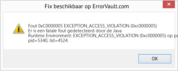 Fix EXCEPTION_ACCESS_VIOLATION (0xc0000005) (Fout Fout 0xC0000005)