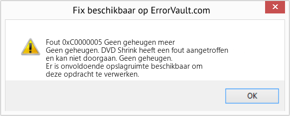 Download Fout <?php echo $nummer; ?> (Geen geheugen meer) Reparatie Tool Fix Geen geheugen meer (Fout Fout 0xC0000005)