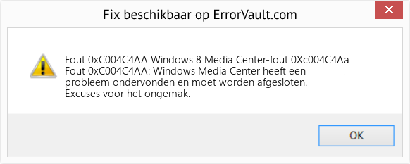 Fix Windows 8 Media Center-fout 0Xc004C4Aa (Fout Fout 0xC004C4AA)