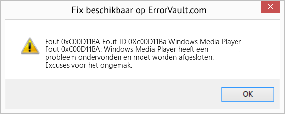 Fix Fout-ID 0Xc00D11Ba Windows Media Player (Fout Fout 0xC00D11BA)
