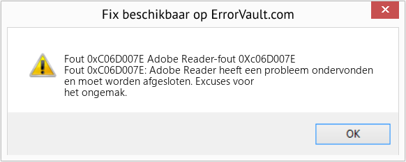 Fix Adobe Reader-fout 0Xc06D007E (Fout Fout 0xC06D007E)
