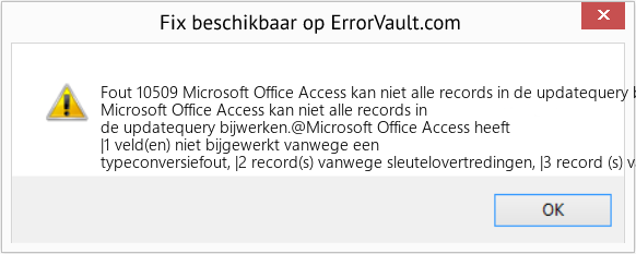 Fix Microsoft Office Access kan niet alle records in de updatequery bijwerken (Fout Fout 10509)