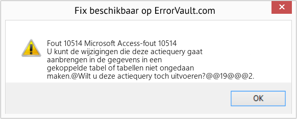 Fix Microsoft Access-fout 10514 (Fout Fout 10514)