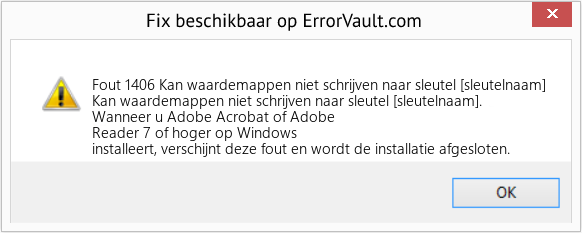 Fix Kan waardemappen niet schrijven naar sleutel [sleutelnaam] (Fout Fout 1406)