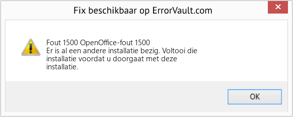 Fix OpenOffice-fout 1500 (Fout Fout 1500)