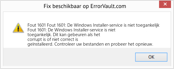 Fix Fout 1601: De Windows Installer-service is niet toegankelijk (Fout Fout 1601)