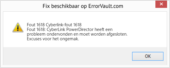 Fix Cyberlink-fout 1618 (Fout Fout 1618)