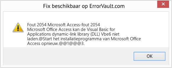 Fix Microsoft Access-fout 2054 (Fout Fout 2054)