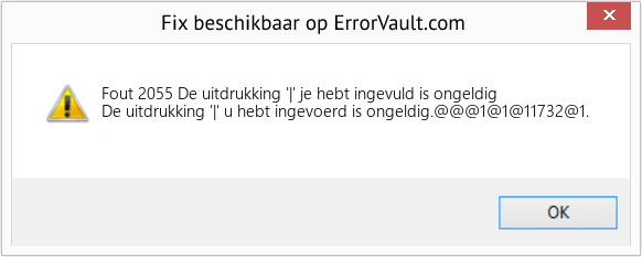 Download Fout <?php echo $nummer; ?> (De uitdrukking '|' je hebt ingevuld is ongeldig) Reparatie Tool Fix De uitdrukking '|' je hebt ingevuld is ongeldig (Fout Fout 2055)