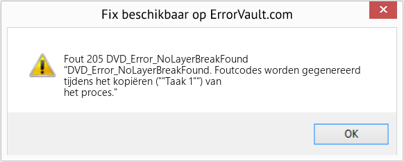 Fix DVD_Error_NoLayerBreakFound (Fout Fout 205)