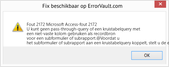 Fix Microsoft Access-fout 2172 (Fout Fout 2172)