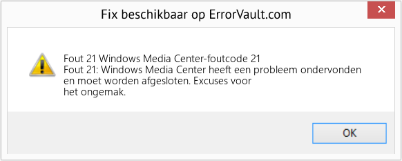 Download Fout <?php echo $nummer; ?> (Windows Media Center-foutcode 21) Reparatie Tool Fix Windows Media Center-foutcode 21 (Fout Fout 21)
