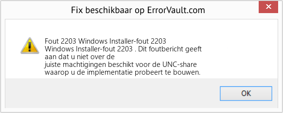 Fix Windows Installer-fout 2203 (Fout Fout 2203)