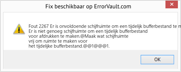 Fix Er is onvoldoende schijfruimte om een ​​tijdelijk bufferbestand te maken om af te drukken (Fout Fout 2267)