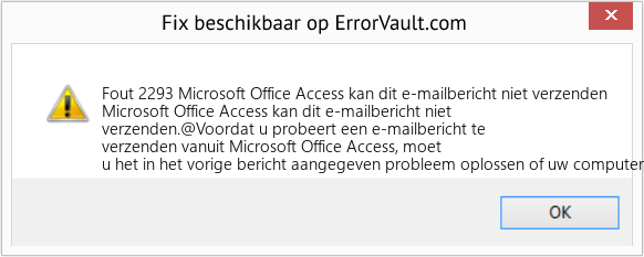 Fix Microsoft Office Access kan dit e-mailbericht niet verzenden (Fout Fout 2293)