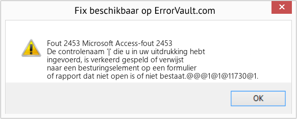 Fix Microsoft Access-fout 2453 (Fout Fout 2453)