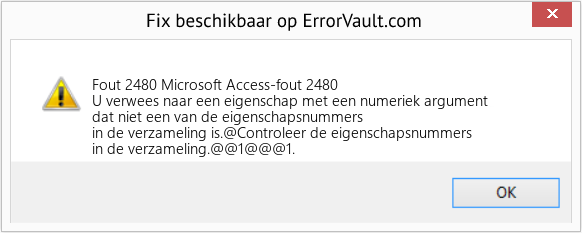 Fix Microsoft Access-fout 2480 (Fout Fout 2480)
