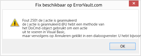 Download Fout <?php echo $nummer; ?> (de | actie is geannuleerd) Reparatie Tool Fix de | actie is geannuleerd (Fout Fout 2501)