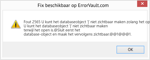 Download Fout <?php echo $nummer; ?> (U kunt het databaseobject '|' niet zichtbaar maken zolang het open is) Reparatie Tool Fix U kunt het databaseobject '|' niet zichtbaar maken zolang het open is (Fout Fout 2565)