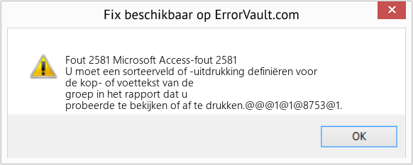Download Fout <?php echo $nummer; ?> (Microsoft Access-fout 2581) Reparatie Tool Fix Microsoft Access-fout 2581 (Fout Fout 2581)